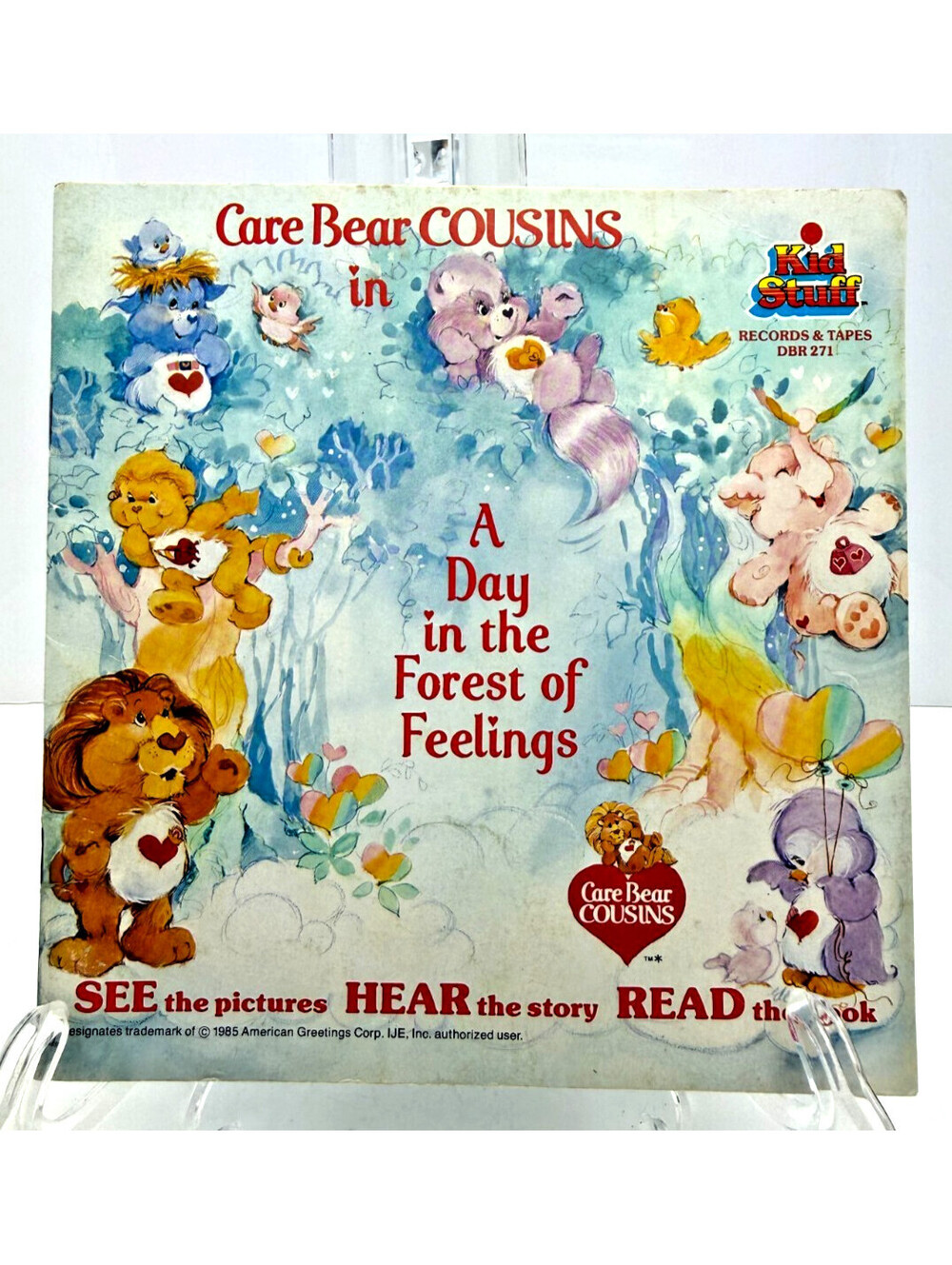 Vtg Care Bears Cousins A Day In Forest Of Feelings Childrens See Hear Book 1985